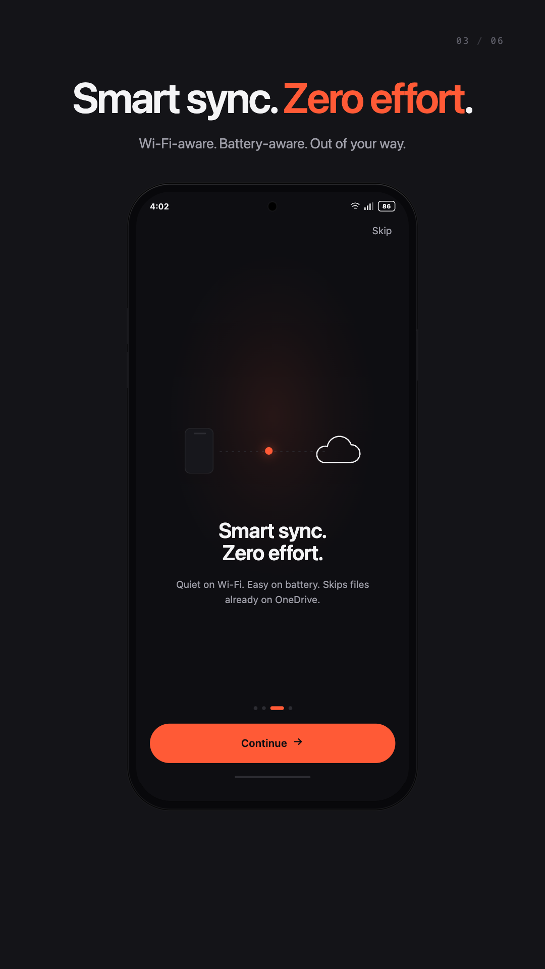 Smart sync. Zero effort.
